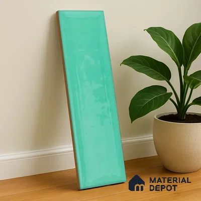 Subway Wall Tile TL 04966 O Cielo Shade 2 Oceana Atlantico 12 x 3 inch Ceramic Glossy Finish - 6.5 mm | Suitable for Highlighter Walls, Foyer, Bathroom, Kitchen Wall & Backsplashes