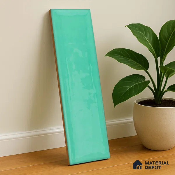 Subway Wall Tile TL 04966 O Cielo Shade 2 Oceana Atlantico 12 x 3 inch Ceramic Glossy Finish - 6.5 mm | Suitable for Highlighter Walls, Foyer, Bathroom, Kitchen Wall & Backsplashes