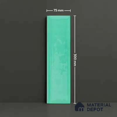 Subway Wall Tile TL 04966 O Cielo Shade 2 Oceana Atlantico 12 x 3 inch Ceramic Glossy Finish - 6.5 mm | Suitable for Highlighter Walls, Foyer, Bathroom, Kitchen Wall & Backsplashes