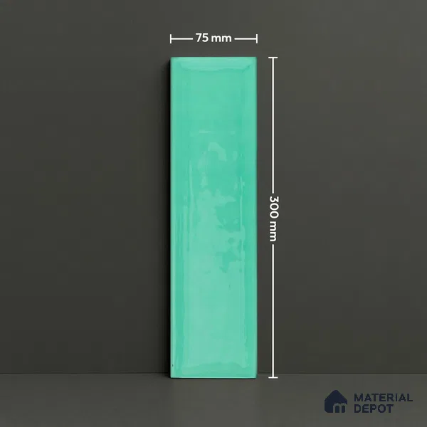 Subway Wall Tile TL 04966 O Cielo Shade 2 Oceana Atlantico 12 x 3 inch Ceramic Glossy Finish - 6.5 mm | Suitable for Highlighter Walls, Foyer, Bathroom, Kitchen Wall & Backsplashes