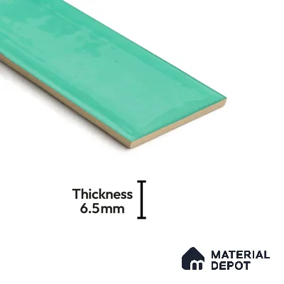 Subway Wall Tile TL 04966 O Cielo Shade 2 Oceana Atlantico 12 x 3 inch Ceramic Glossy Finish - 6.5 mm | Suitable for Highlighter Walls, Foyer, Bathroom, Kitchen Wall & Backsplashes