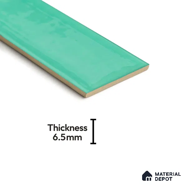 Subway Wall Tile TL 04966 O Cielo Shade 2 Oceana Atlantico 12 x 3 inch Ceramic Glossy Finish - 6.5 mm | Suitable for Highlighter Walls, Foyer, Bathroom, Kitchen Wall & Backsplashes