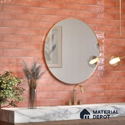 Subway Wall Tile TL 04966 Cielo Shade 1 Maroon Mystix 12 x 3 inch Ceramic Glossy Finish - 6.5 mm | Suitable for Highlighter Walls, Foyer, Bathroom, Kitchen Wall & Backsplashes (Sample)