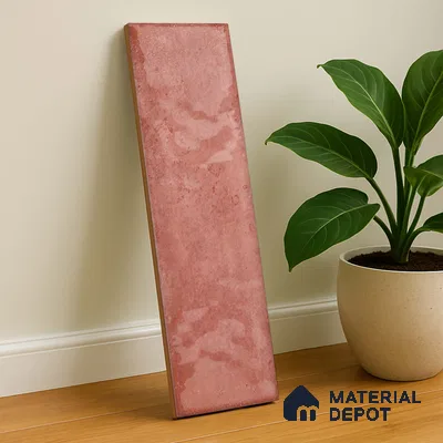 Subway Wall Tile TL 04966 Cielo Shade 1 Maroon Mystix 12 x 3 inch Ceramic Glossy Finish - 6.5 mm | Suitable for Highlighter Walls, Foyer, Bathroom, Kitchen Wall & Backsplashes (Sample)