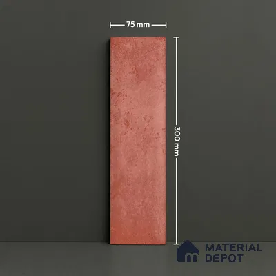 Subway Wall Tile TL 04966 Cielo Shade 1 Maroon Mystix 12 x 3 inch Ceramic Glossy Finish - 6.5 mm | Suitable for Highlighter Walls, Foyer, Bathroom, Kitchen Wall & Backsplashes (Sample)