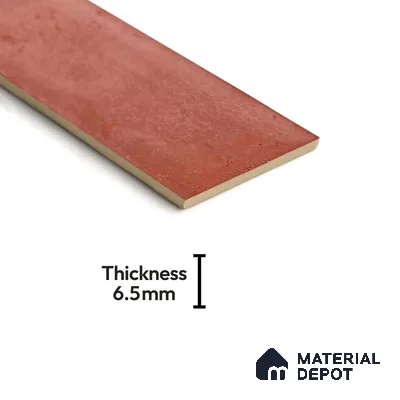 Subway Wall Tile TL 04966 Cielo Shade 1 Maroon Mystix 12 x 3 inch Ceramic Glossy Finish - 6.5 mm | Suitable for Highlighter Walls, Foyer, Bathroom, Kitchen Wall & Backsplashes (Sample)