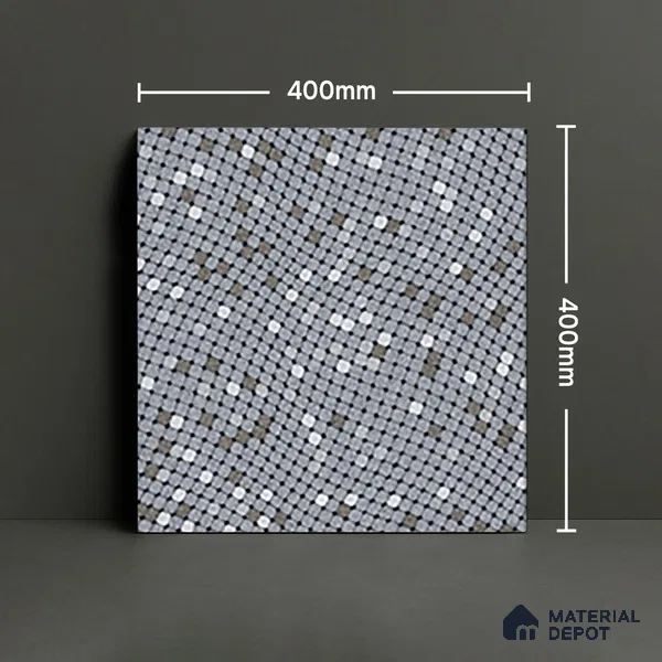 Parking Floor Tile TL 07564 Phantom Veil | 16 x 16 inch | Anti Skid Matte Finish Heavy Duty Vitrified Tile - 12 mm | Suitable For High Traffic Areas, Terrace, Balcony | Pattern Alignment May Vary | 2-3 mm Spacer is Mandatory