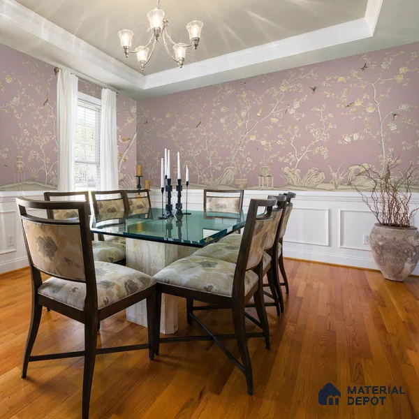 Phoolbagh, Beautiful Chinoiserie Wallpaper Sukoon Series Handmade Chinoserie Design (Customised Size Wallpaper)