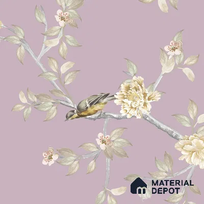 Phoolbagh, Beautiful Chinoiserie Wallpaper Sukoon Series Handmade Chinoserie Design (Customised Size Wallpaper)