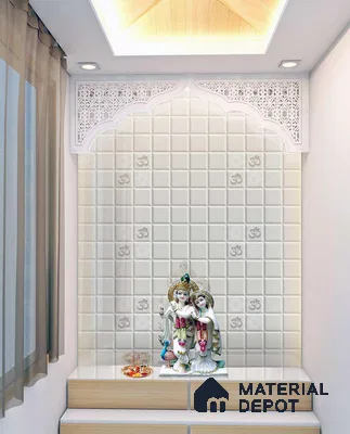 3D Wall Tile TL 01460 Piazza Omkara LT 300 x 300 mm Ceramic Glazed Glossy Finish Tile - 9 mm
