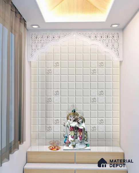 3D Wall Tile TL 01460 Piazza Omkara LT 300 x 300 mm Ceramic Glazed Glossy Finish Tile - 9 mm