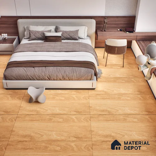 Pine Wood Wall & Floor Tile TL 05339 Quercia Timberland 4 ft x 2 ft Vitrified Matte Finish - 9 mm | Suitable for Living Room, Bedroom, Feature / Accent Walls & Highlighter Wall