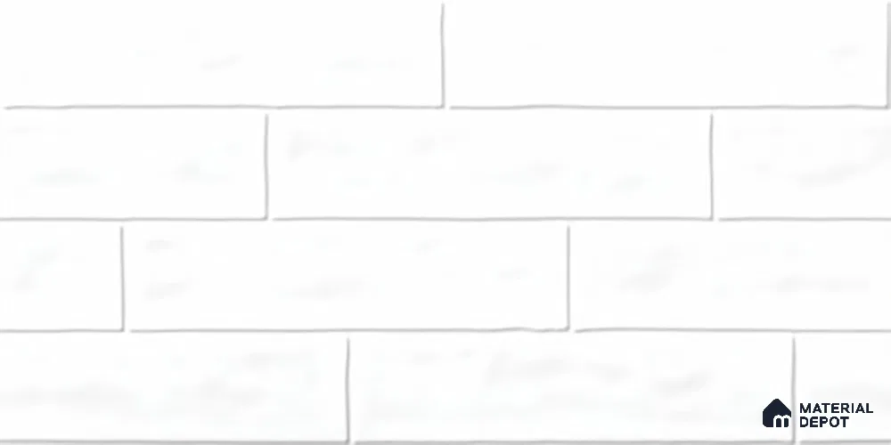 Faux Subway Wall Tile TL 06556 E Cluster White 2 ft x 1 ft Ceramic Glossy Finish - 8 mm | Suitable for Kitchen, Bathroom, Dining Area | Please Expect a Slight Variation of Pattern