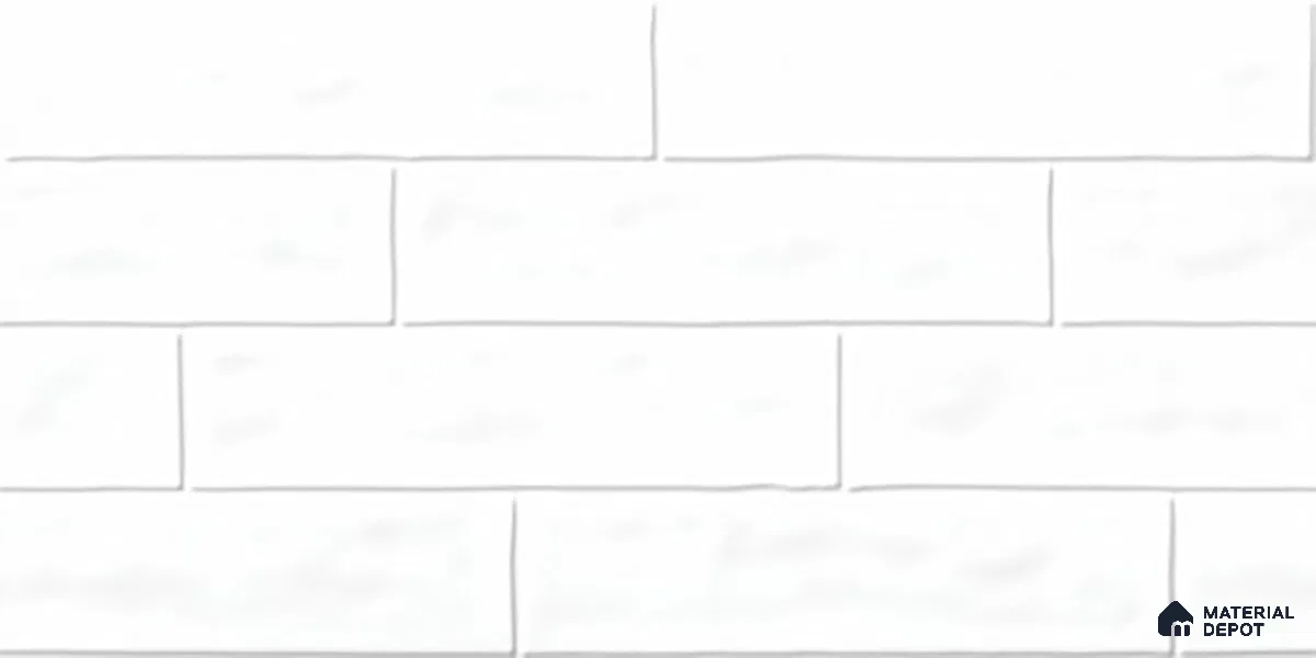 Faux Subway Wall Tile TL 06556 E Cluster White 2 ft x 1 ft Ceramic Glossy Finish - 8 mm | Suitable for Kitchen, Bathroom & Balcony Walls | Please Expect a Slight Variation of Pattern (Sample)