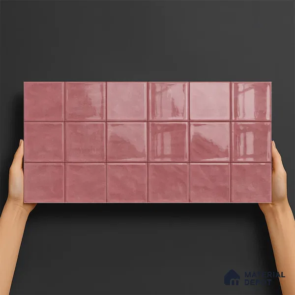 Highlighter Wall Tile TL 06553 B Dove Pink 2 ft x 1 ft Ceramic Glossy Finish - 8 mm | Suitable for Living Room, Kitchen & Bathroom (Sample)