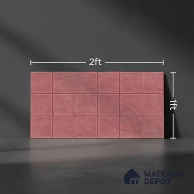 Highlighter Wall Tile TL 06553 B Dove Pink 2 ft x 1 ft Ceramic Glossy Finish - 8 mm | Suitable for Living Room, Kitchen & Bathroom (Sample)