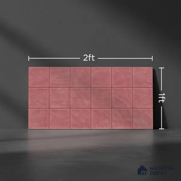 Highlighter Wall Tile TL 06553 B Dove Pink 2 ft x 1 ft Ceramic Glossy Finish - 8 mm | Suitable for Living Room, Kitchen & Bathroom (Sample)
