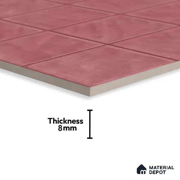 Highlighter Wall Tile TL 06553 B Dove Pink 2 ft x 1 ft Ceramic Glossy Finish - 8 mm | Suitable for Living Room, Kitchen & Bathroom (Sample)
