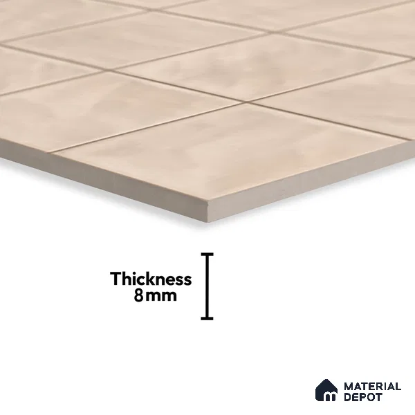 Highlighter Wall Tile TL 06553 F Dove Brown 2 ft x 1 ft Ceramic Glossy Finish - 8 mm | Suitable for Living Room, Kitchen & Bathroom (Sample)