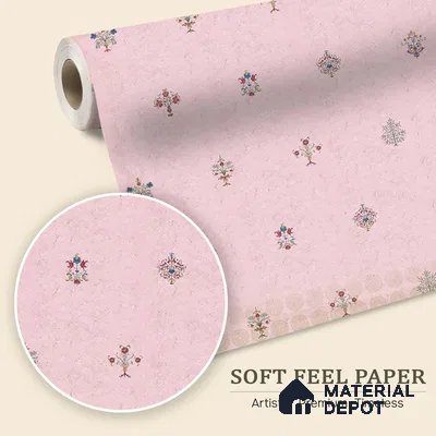 700821 - Pink Indian Motif Wallpaper for Bedrooms Indrani Series Soft Feel Patterned Design (Customised Size Wallpaper )