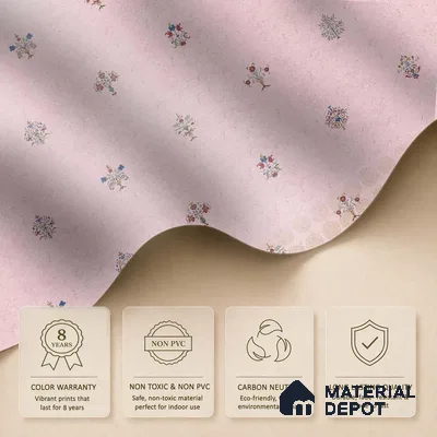 700821 - Pink Indian Motif Wallpaper for Bedrooms Indrani Series Soft Feel Patterned Design (Customised Size Wallpaper )