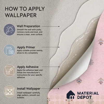 700821 - Pink Indian Motif Wallpaper for Bedrooms Indrani Series Soft Feel Patterned Design (Customised Size Wallpaper )
