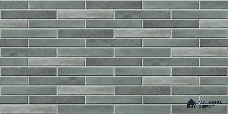 Stacked Stone Wall Tile TL 06562 B Bangkok Emerald 2 ft x 1 ft Ceramic Glossy Finish - 8 mm | Suitable for Living Room, Kitchen & Bathroom (Sample)