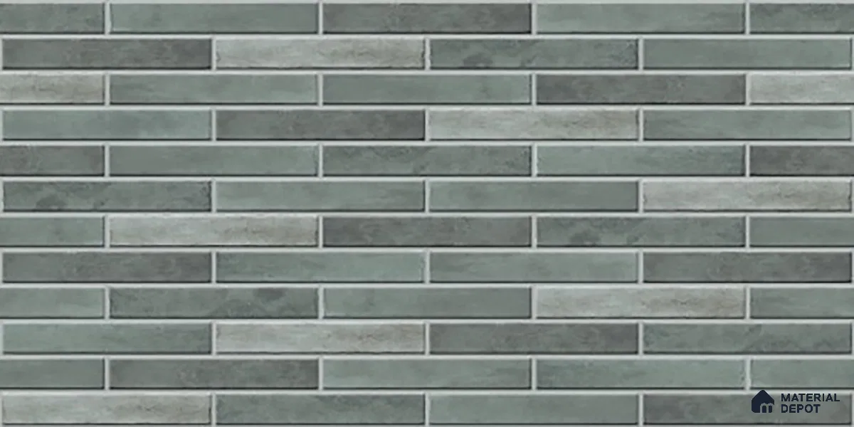 Stacked Stone Wall Tile TL 06562 B Bangkok Emerald 2 ft x 1 ft Ceramic Glossy Finish - 8 mm | Suitable for Living Room, Kitchen & Bathroom (Sample)