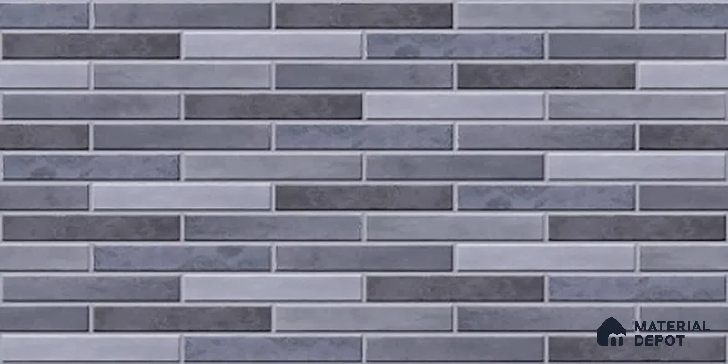 Stacked Stone Wall Tile TL 06562 C Bangkok Marine 2 ft x 1 ft Ceramic Glossy Finish - 8 mm | Suitable for Living Room, Kitchen & Bathroom (Sample)