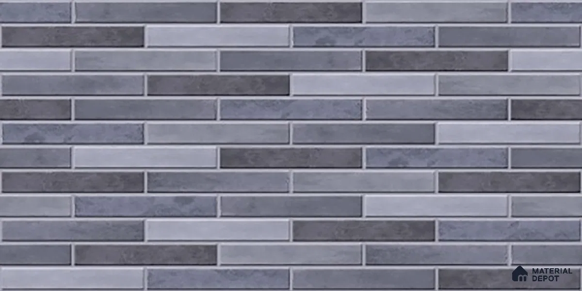 Stacked Stone Wall Tile TL 06562 C Bangkok Marine 2 ft x 1 ft Ceramic Glossy Finish - 8 mm | Suitable for Living Room, Kitchen & Bathroom (Sample)
