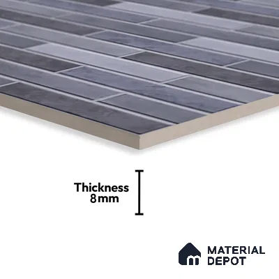 Stacked Stone Wall Tile TL 06562 C Bangkok Marine 2 ft x 1 ft Ceramic Glossy Finish - 8 mm | Suitable for Living Room, Kitchen & Bathroom (Sample)