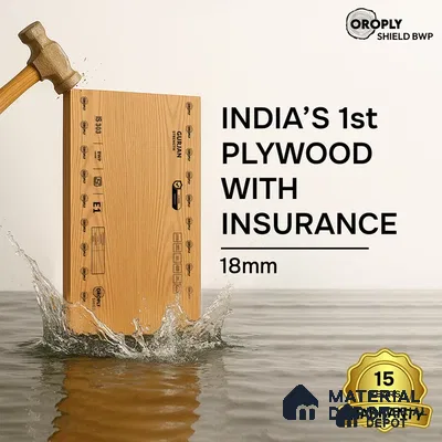 Oroply PL 00063 7 x 4 ft Shield BWP Grade | IS 303 BWP Certified Plywood - 18 mm | Warranty - 15 Years