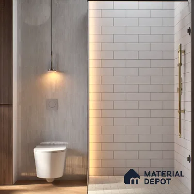 Subway Wall Tile TL 04968 D El Cielo Plain White Mistix 12 x 4 inch Ceramic Matte Finish - 7.5 mm | Suitable for Highlighter Walls, Foyer, Bathroom, Kitchen Wall & Backsplashes