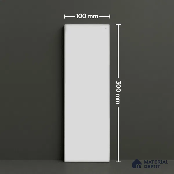 Subway Wall Tile TL 04968 D El Cielo Plain White Mistix 12 x 4 inch Ceramic Matte Finish - 7.5 mm | Suitable for Highlighter Walls, Foyer, Bathroom, Kitchen Wall & Backsplashes