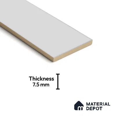 Subway Wall Tile TL 04968 D El Cielo Plain White Mistix 12 x 4 inch Ceramic Matte Finish - 7.5 mm | Suitable for Highlighter Walls, Foyer, Bathroom, Kitchen Wall & Backsplashes