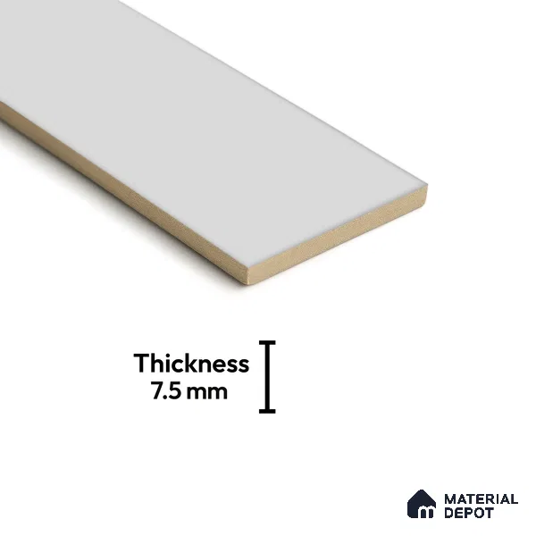 Subway Wall Tile TL 04968 D El Cielo Plain White Mistix 12 x 4 inch Ceramic Matte Finish - 7.5 mm | Suitable for Highlighter Walls, Foyer, Bathroom, Kitchen Wall & Backsplashes