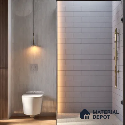 Subway Wall Tile TL 04968 F El Cielo Plain Grey Nashville 12 x 4 inch Ceramic Matte Finish - 7.5 mm | Suitable for Highlighter Walls, Foyer, Bathroom, Kitchen Wall & Backsplashes (Sample)