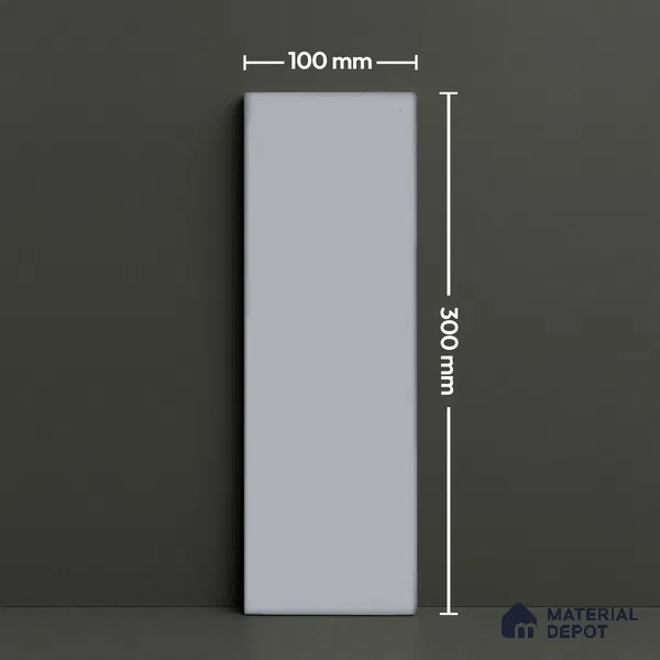 Subway Wall Tile TL 04968 F El Cielo Plain Grey Nashville 12 x 4 inch Ceramic Matte Finish - 7.5 mm | Suitable for Highlighter Walls, Foyer, Bathroom, Kitchen Wall & Backsplashes (Sample)