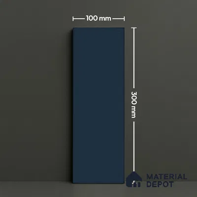 Subway Wall Tile TL 04968 G El Cielo Plain Deep Blue Lagoon 12 x 4 inch Ceramic Matte Finish - 7.5 mm | Suitable for Highlighter Walls, Foyer, Bathroom, Kitchen Wall & Backsplashes (Sample)