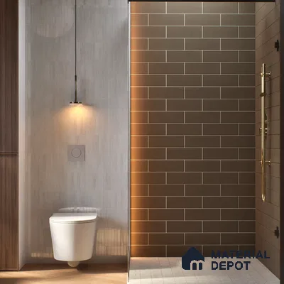 Subway Wall Tile TL 04968 H El Cielo Plain Canery Shadow Tan 12 x 4 inch Ceramic Matte Finish - 7.5 mm | Suitable for Highlighter Walls, Foyer, Bathroom, Kitchen Wall & Backsplashes (Sample)