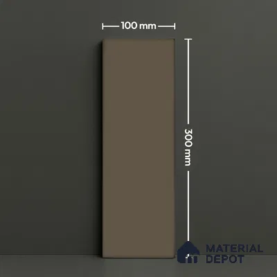 Subway Wall Tile TL 04968 H El Cielo Plain Canery Shadow Tan 12 x 4 inch Ceramic Matte Finish - 7.5 mm | Suitable for Highlighter Walls, Foyer, Bathroom, Kitchen Wall & Backsplashes (Sample)