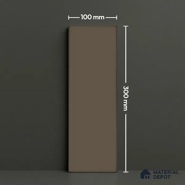 Subway Wall Tile TL 04968 H El Cielo Plain Canery Shadow Tan 12 x 4 inch Ceramic Matte Finish - 7.5 mm | Suitable for Highlighter Walls, Foyer, Bathroom, Kitchen Wall & Backsplashes (Sample)