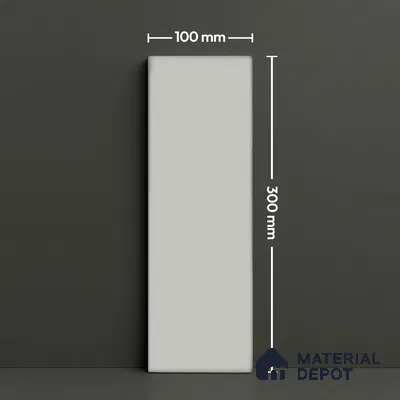 Subway Wall Tile TL 04968 I El Cielo Plain Mesa Light Grey 12 x 4 inch Ceramic Matte Finish - 7.5 mm | Suitable for Highlighter Walls, Foyer, Bathroom, Kitchen Wall & Backsplashes (Sample)