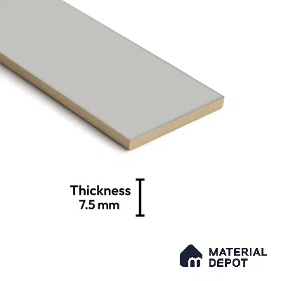 Subway Wall Tile TL 04968 I El Cielo Plain Mesa Light Grey 12 x 4 inch Ceramic Matte Finish - 7.5 mm | Suitable for Highlighter Walls, Foyer, Bathroom, Kitchen Wall & Backsplashes (Sample)
