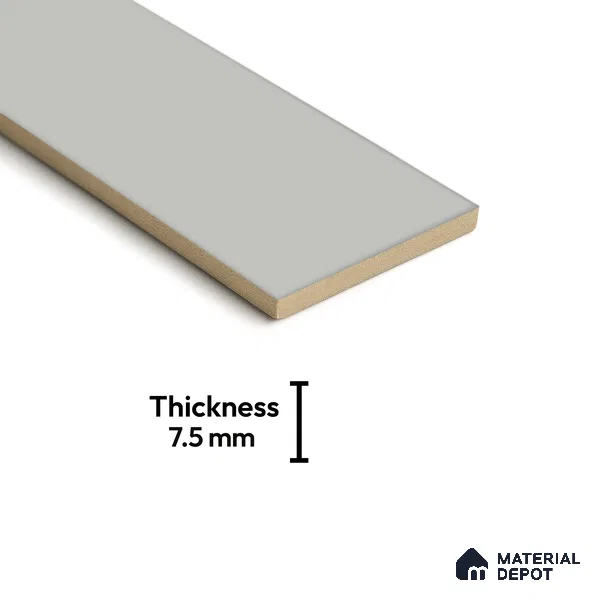 Subway Wall Tile TL 04968 I El Cielo Plain Mesa Light Grey 12 x 4 inch Ceramic Matte Finish - 7.5 mm | Suitable for Highlighter Walls, Foyer, Bathroom, Kitchen Wall & Backsplashes (Sample)