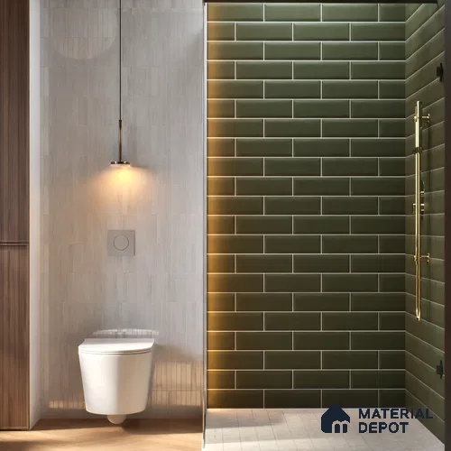 Subway Wall Tile TL 04968 K El Cielo Bevelled Misty Axelle 12 x 4 inch Ceramic Matte Finish - 7.5 mm | Suitable for Highlighter Walls, Foyer, Bathroom, Kitchen Wall & Backsplashes
