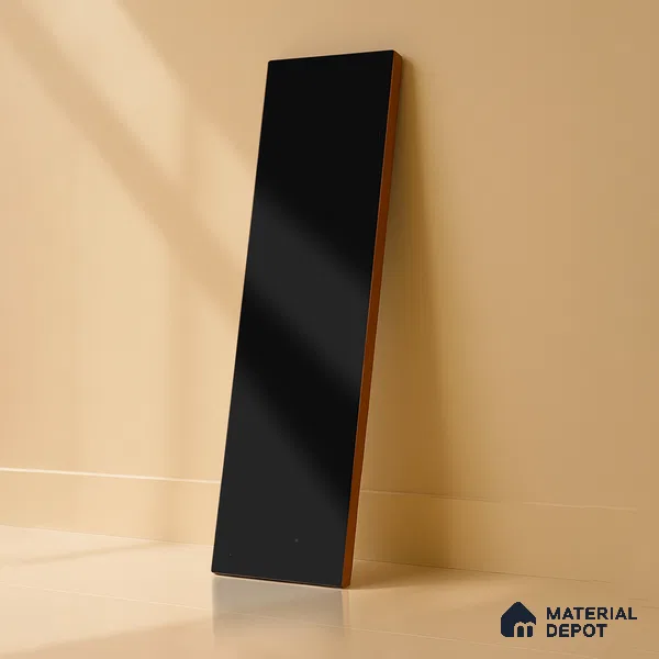 Subway Wall Tile TL 04968 El Cielo Plain Art Black 12 x 4 inch Ceramic Matte Finish - 7.5 mm | Suitable for Highlighter Walls, Foyer, Bathroom, Kitchen Wall & Backsplashes (Sample)