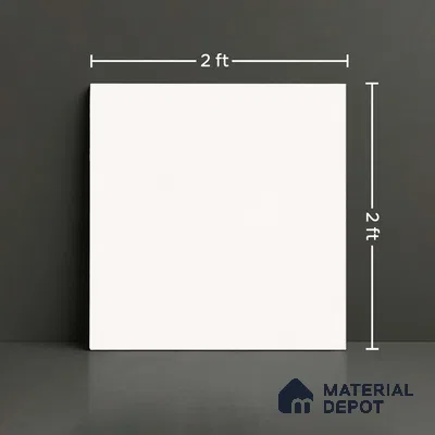 Cement Wall & Floor Tile TL 05340 D Neutra Alison Silver 2 ft x 2 ft Vitrified Matte Finish - 9 mm | Suitable for Bedroom, Balcony, Foyer, Dining