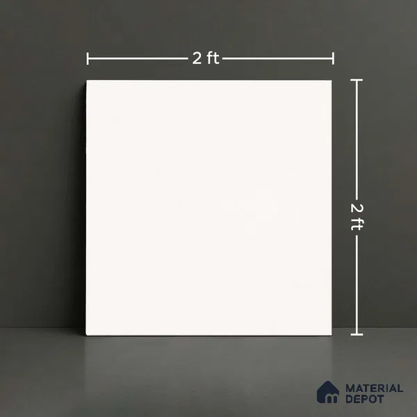 Cement Wall & Floor Tile TL 05340 D Neutra Alison Silver 2 ft x 2 ft Vitrified Matte Finish - 9 mm | Suitable for Bedroom, Balcony, Foyer, Dining