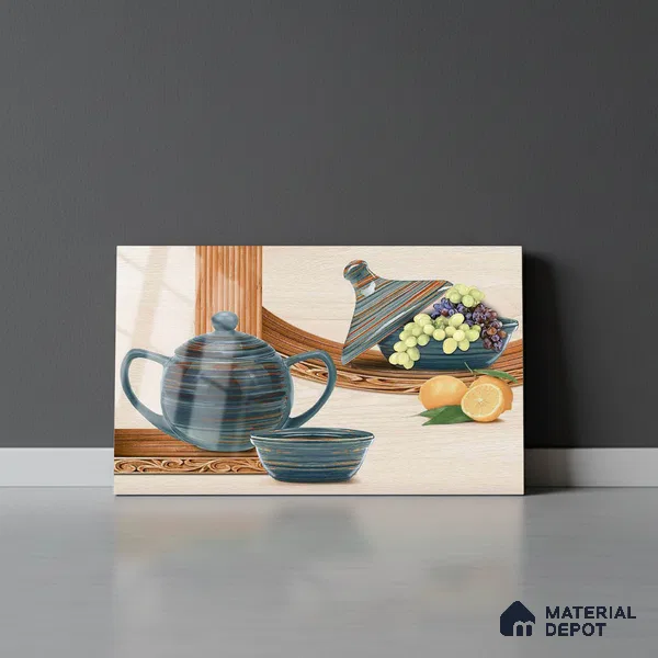 TL 01769 B KT 1 Kettle Cream 18 x 12 inch Glossy Finish Ceramic Wall Tile - 7 mm